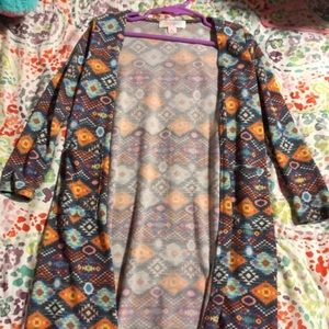 LuLaRoe Girls Sz6 Aztec Shirley